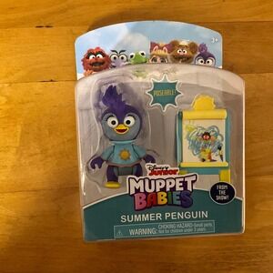 Disney Junior Muppet Babies Summer Penguin & Easel‎ Poseable Figure Toy